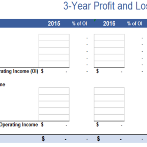 Profit And Loss Projection