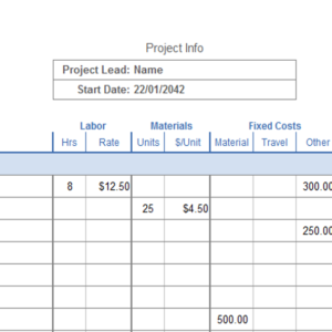 Project Budget Detailed