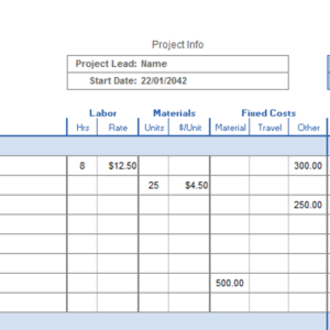 Project Budget Detailed